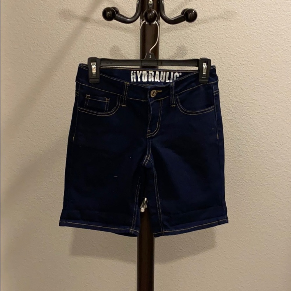 Long denim shorts